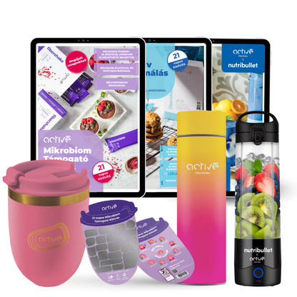 21 napos ALL-IN: activé FiberShaker + 3 e-book + nutribullet + kaparós motivációs naptár + palack