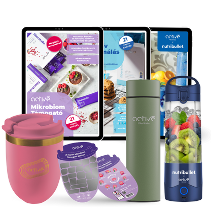 21 napos ALL-IN: activé FiberShaker + 3 e-book + nutribullet + kaparós motivációs naptár + palack