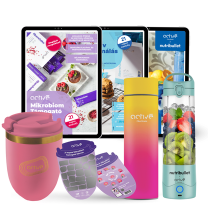 21 napos ALL-IN: activé FiberShaker + 3 e-book + nutribullet + kaparós motivációs naptár + palack