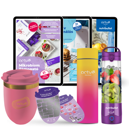 21 napos ALL-IN: activé FiberShaker + 3 e-book + nutribullet + kaparós motivációs naptár + palack