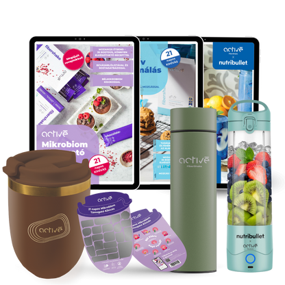 21 napos ALL-IN: activé FiberShaker + 3 e-book + nutribullet + kaparós motivációs naptár + palack