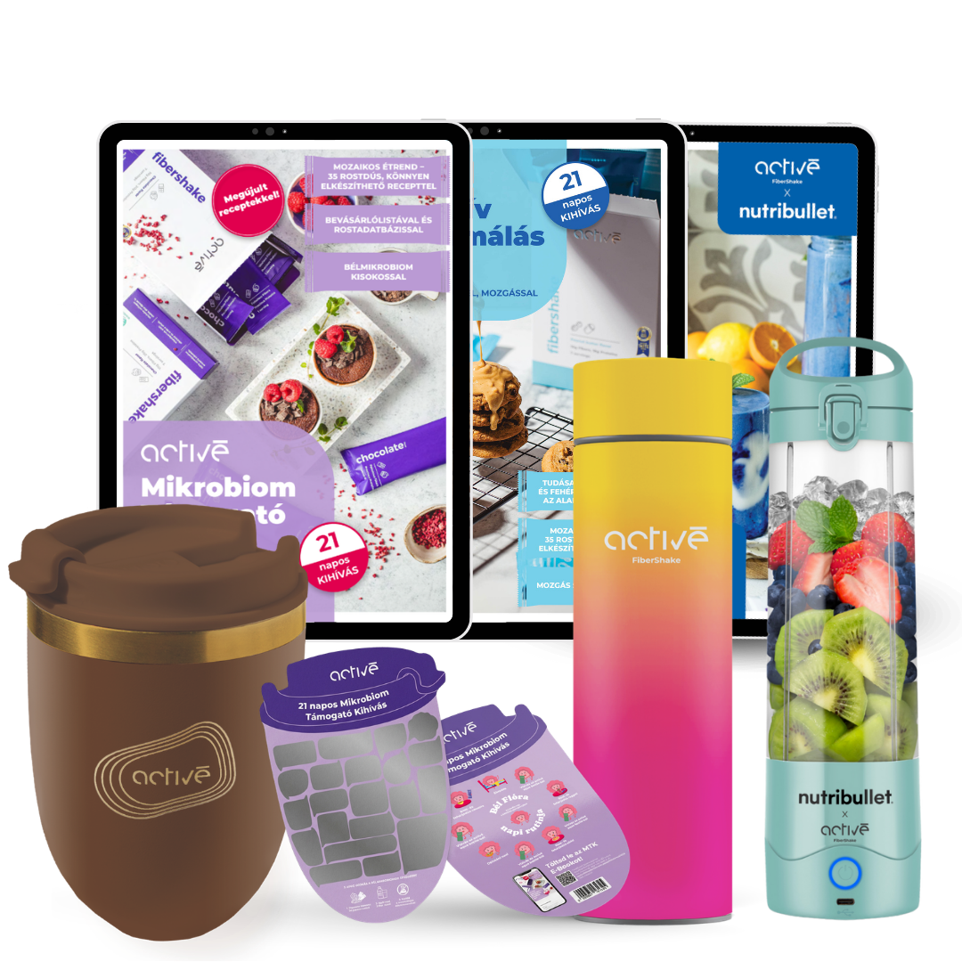 21 napos ALL-IN: activé FiberShaker + 3 e-book + nutribullet + kaparós motivációs naptár + palack