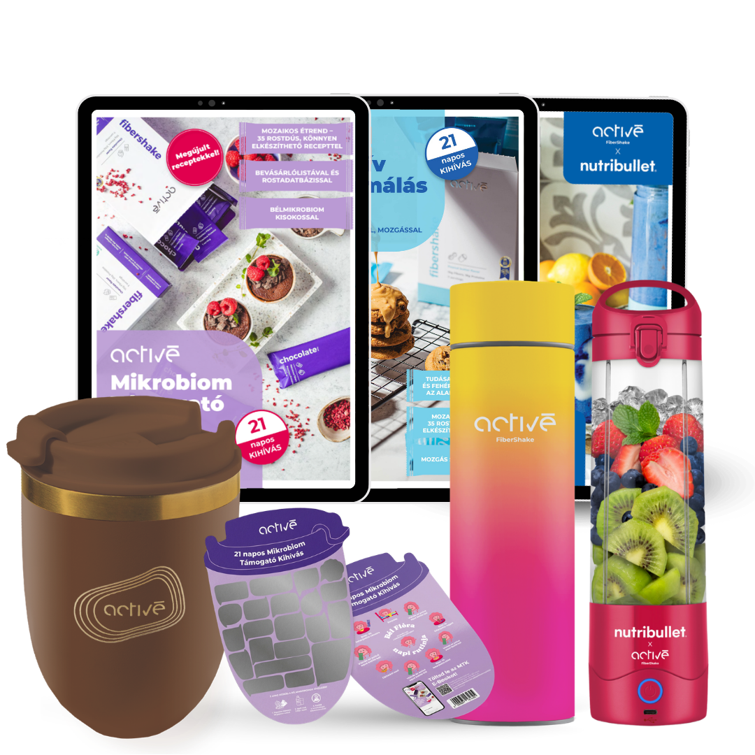 21 napos ALL-IN: activé FiberShaker + 3 e-book + nutribullet + kaparós motivációs naptár + palack