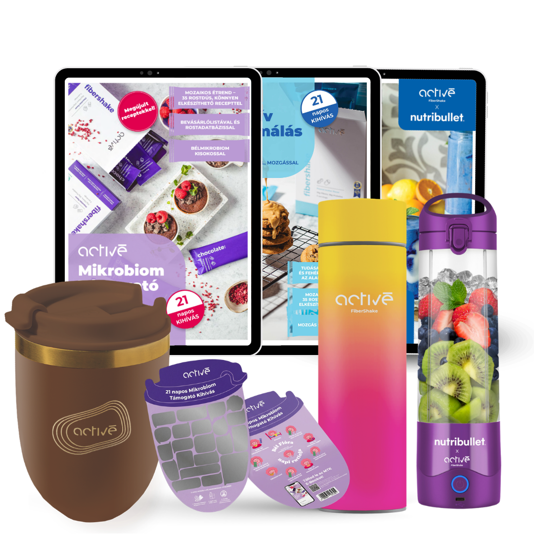 21 napos ALL-IN: activé FiberShaker + 3 e-book + nutribullet + kaparós motivációs naptár + palack