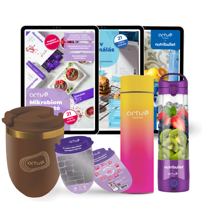 21 napos ALL-IN: activé FiberShaker + 3 e-book + nutribullet + kaparós motivációs naptár + palack