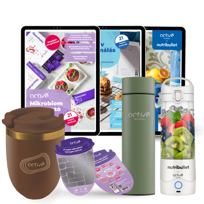 21 napos ALL-IN: activé FiberShaker + 3 e-book + nutribullet + kaparós motivációs naptár + palack