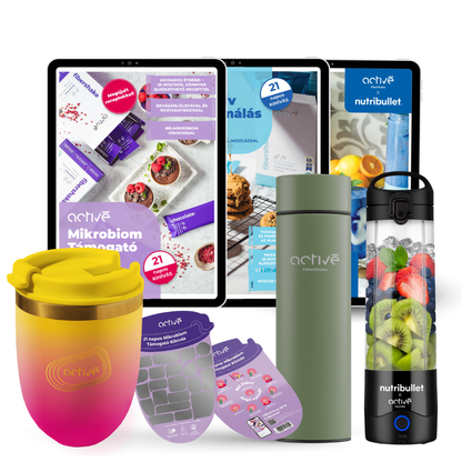 21 napos ALL-IN: activé FiberShaker + 3 e-book + nutribullet + kaparós motivációs naptár + palack