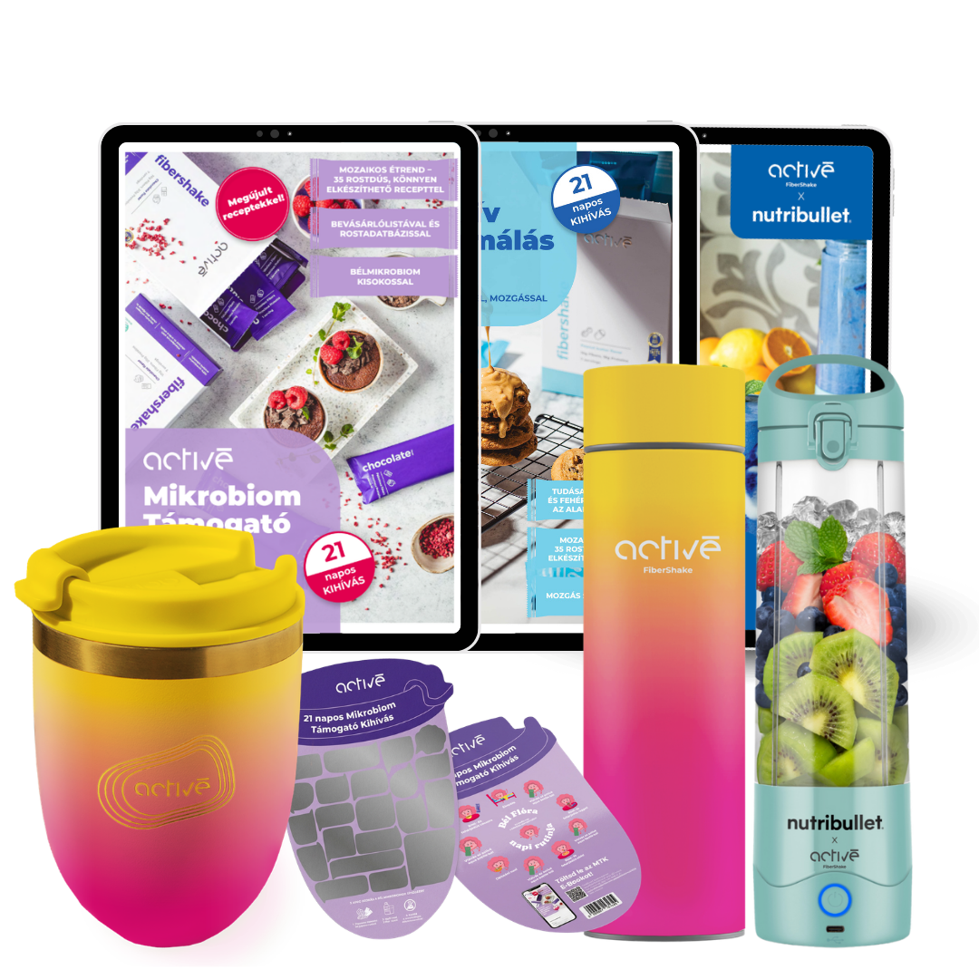 21 napos ALL-IN: activé FiberShaker + 3 e-book + nutribullet + kaparós motivációs naptár + palack