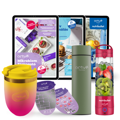 21 napos ALL-IN: activé FiberShaker + 3 e-book + nutribullet + kaparós motivációs naptár + palack