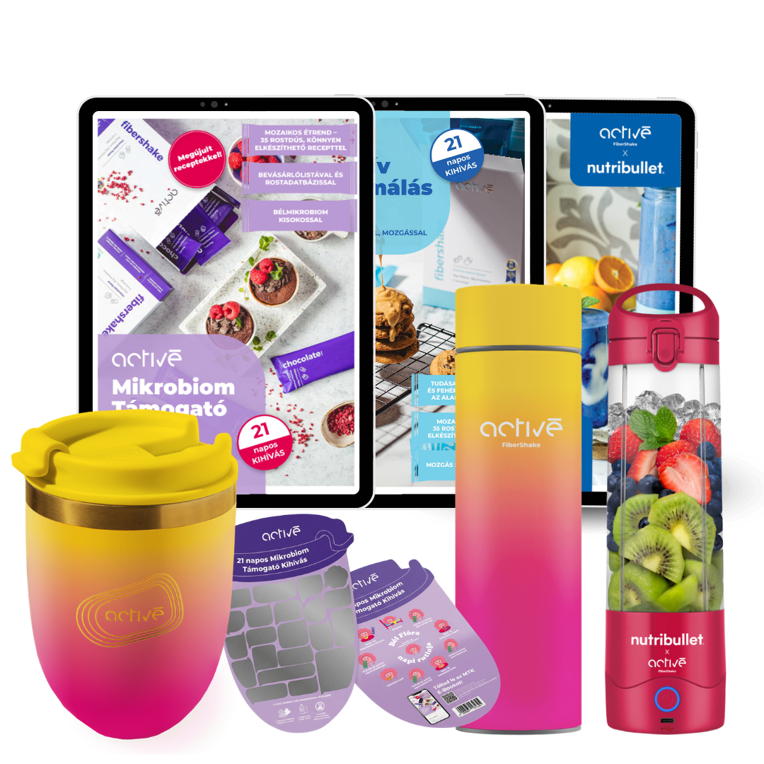 21 napos ALL-IN: activé FiberShaker + 3 e-book + nutribullet + kaparós motivációs naptár + palack
