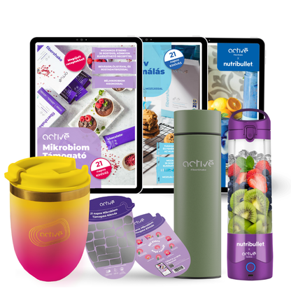 21 napos ALL-IN: activé FiberShaker + 3 e-book + nutribullet + kaparós motivációs naptár + palack