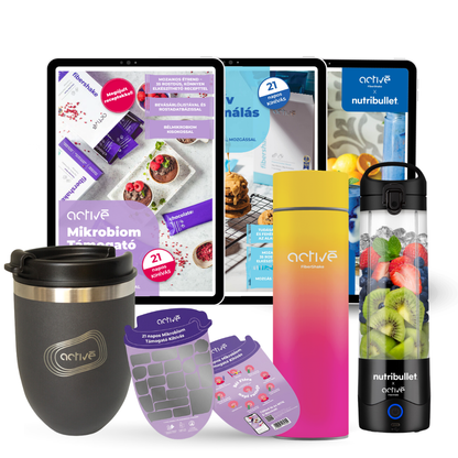 21 napos ALL-IN: activé FiberShaker + 3 e-book + nutribullet + kaparós motivációs naptár + palack