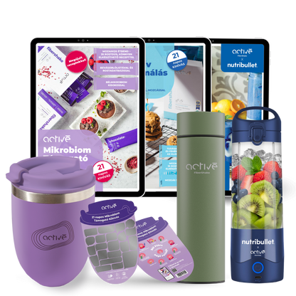 21 napos ALL-IN: activé FiberShaker + 3 e-book + nutribullet + kaparós motivációs naptár + palack
