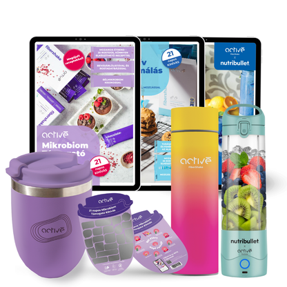 21 napos ALL-IN: activé FiberShaker + 3 e-book + nutribullet + kaparós motivációs naptár + palack