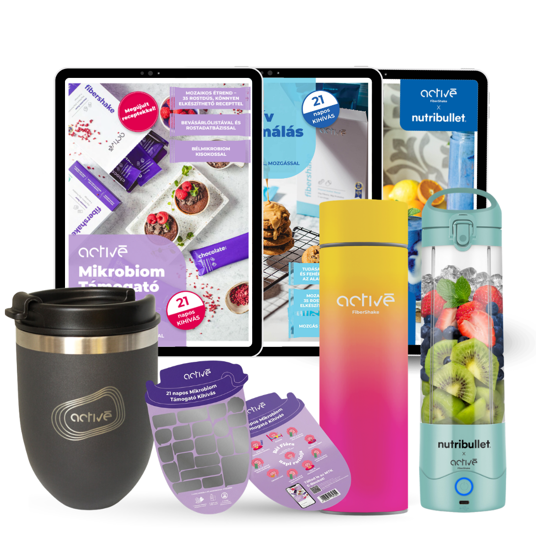 21 napos ALL-IN: activé FiberShaker + 3 e-book + nutribullet + kaparós motivációs naptár + palack
