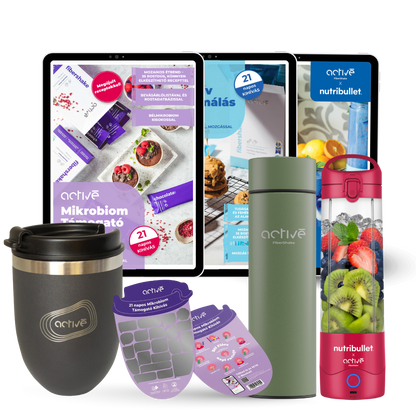 21 napos ALL-IN: activé FiberShaker + 3 e-book + nutribullet + kaparós motivációs naptár + palack