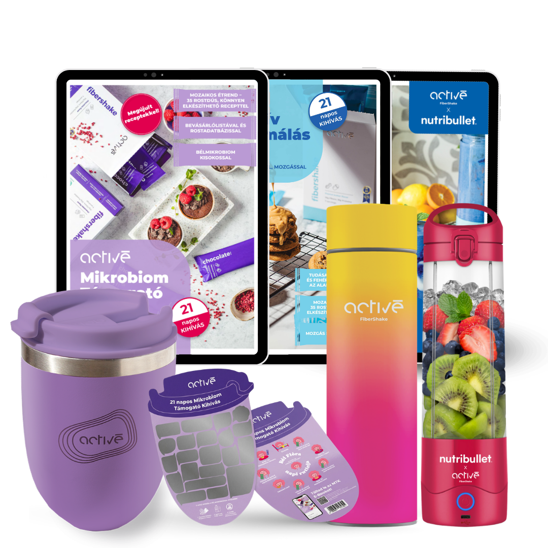 21 napos ALL-IN: activé FiberShaker + 3 e-book + nutribullet + kaparós motivációs naptár + palack