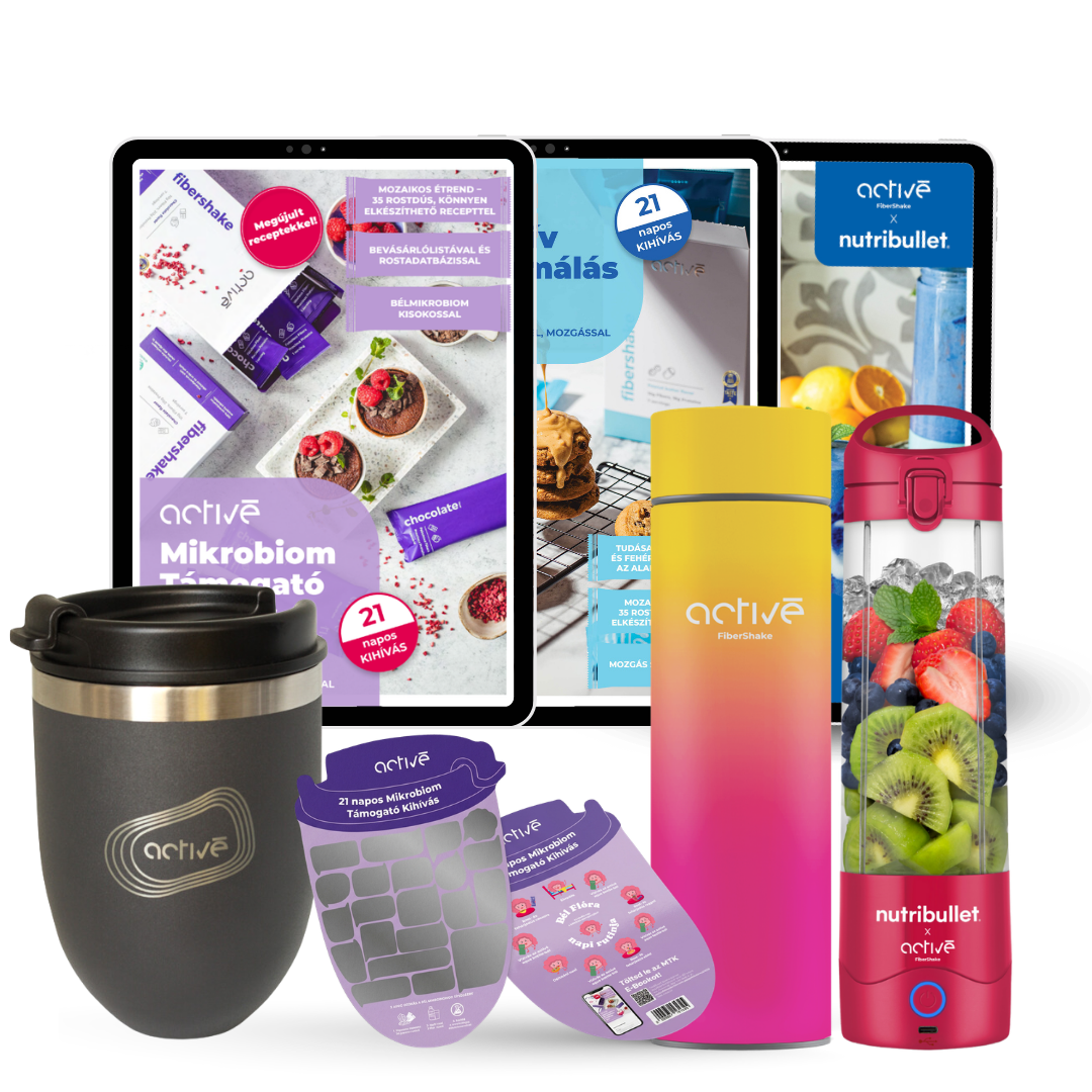 21 napos ALL-IN: activé FiberShaker + 3 e-book + nutribullet + kaparós motivációs naptár + palack