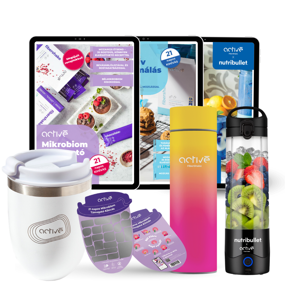 21 napos ALL-IN: activé FiberShaker + 3 e-book + nutribullet + kaparós motivációs naptár + palack