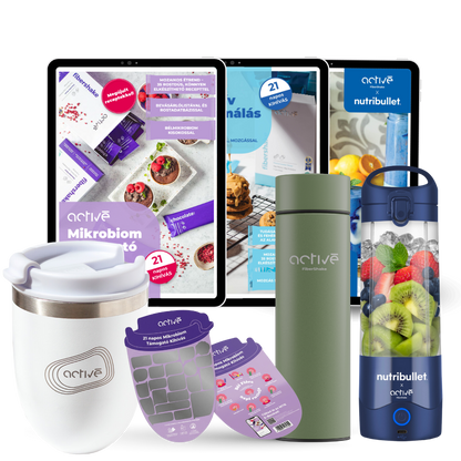 21 napos ALL-IN: activé FiberShaker + 3 e-book + nutribullet + kaparós motivációs naptár + palack