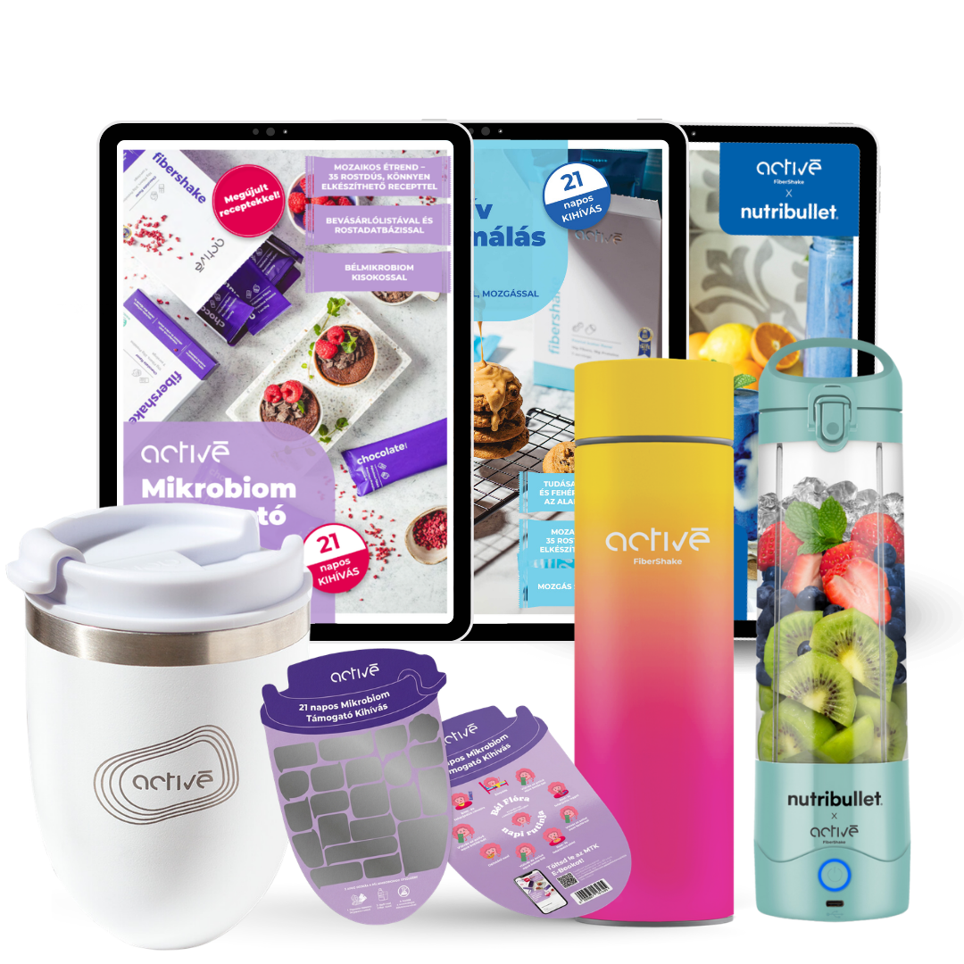21 napos ALL-IN: activé FiberShaker + 3 e-book + nutribullet + kaparós motivációs naptár + palack