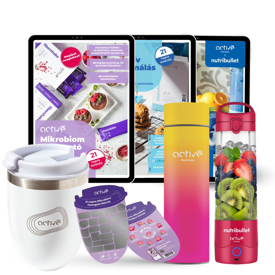 21 napos ALL-IN: activé FiberShaker + 3 e-book + nutribullet + kaparós motivációs naptár + palack