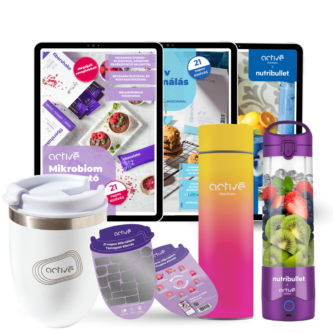 21 napos ALL-IN: activé FiberShaker + 3 e-book + nutribullet + kaparós motivációs naptár + palack