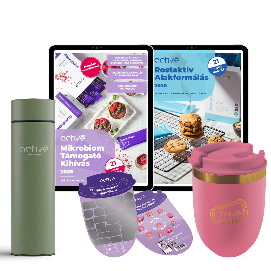 21 napos PLUS: activé FiberShaker + 2 e-book + kaparós motivációs naptár + palack