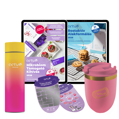21 napos PLUS: activé FiberShaker + 2 e-book + kaparós motivációs naptár + palack