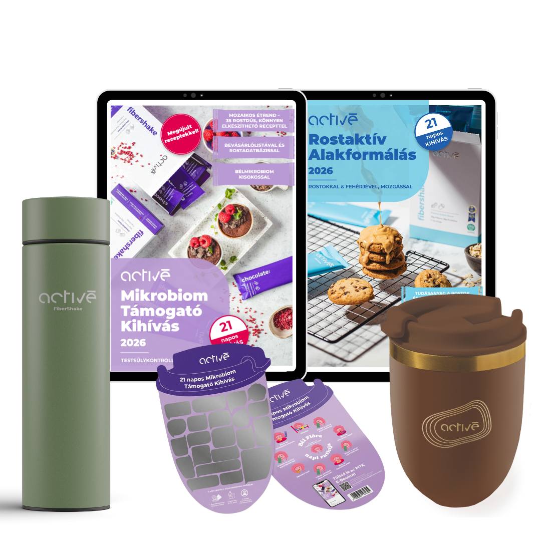 21 napos PLUS: activé FiberShaker + 2 e-book + kaparós motivációs naptár + palack