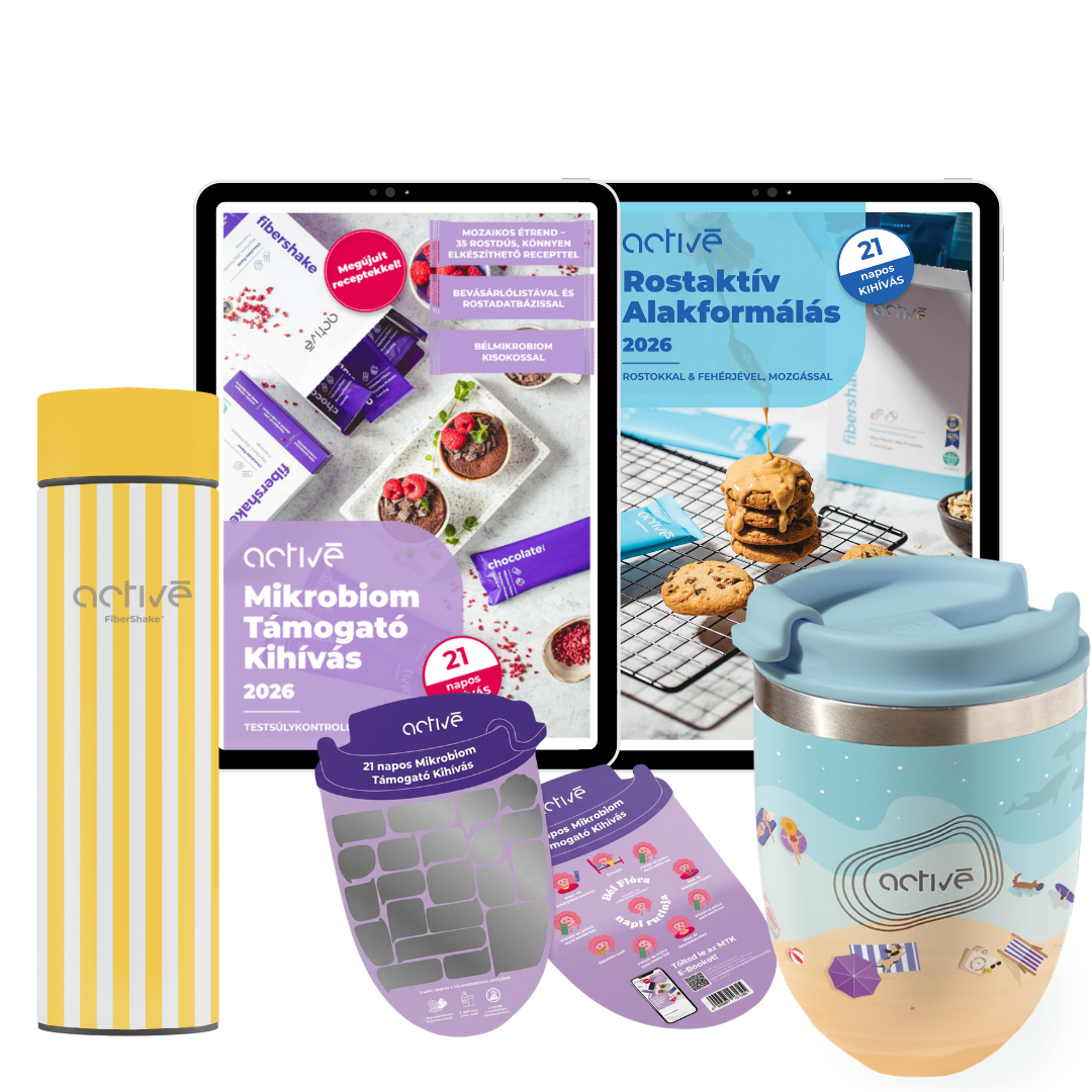 21 napos PLUS: activé FiberShaker + 2 e-book + kaparós motivációs naptár + palack