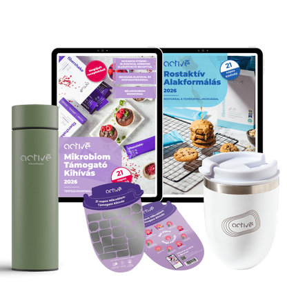 21 napos PLUS: activé FiberShaker + 2 e-book + kaparós motivációs naptár + palack