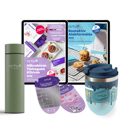 21 napos PLUS: activé FiberShaker + 2 e-book + kaparós motivációs naptár + palack