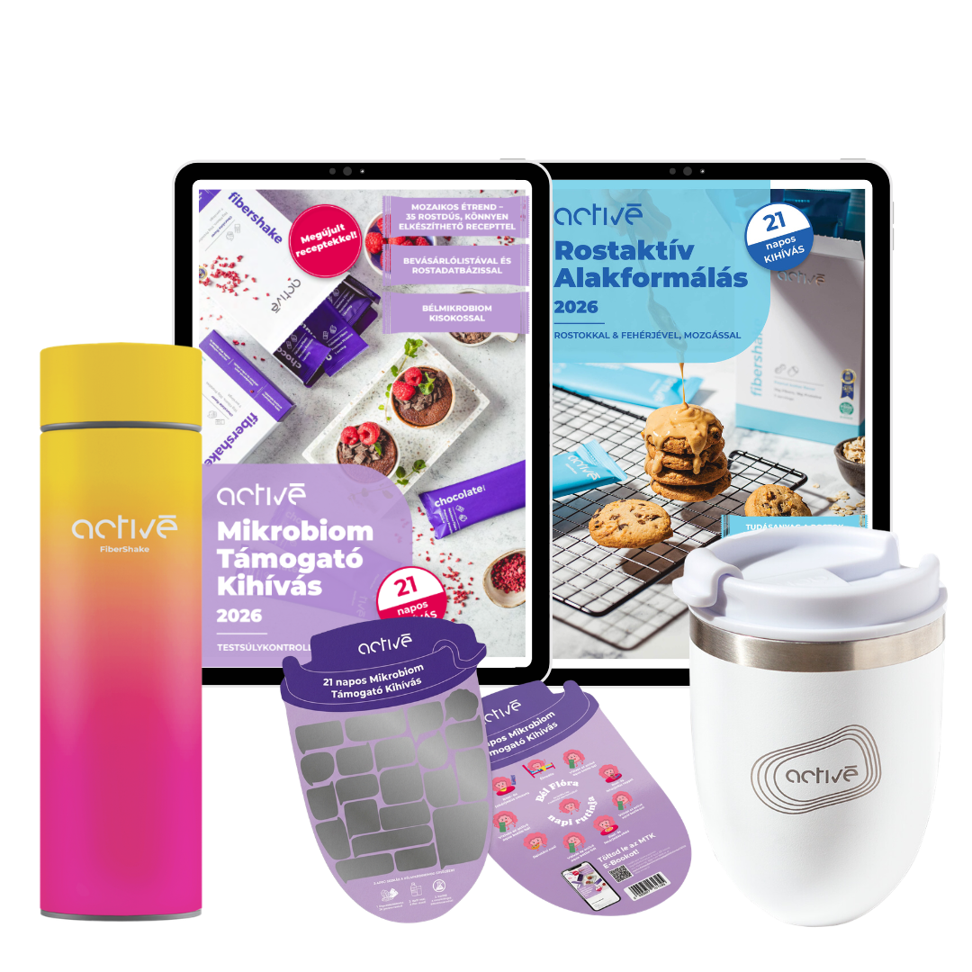 21 napos PLUS: activé FiberShaker + 2 e-book + kaparós motivációs naptár + palack
