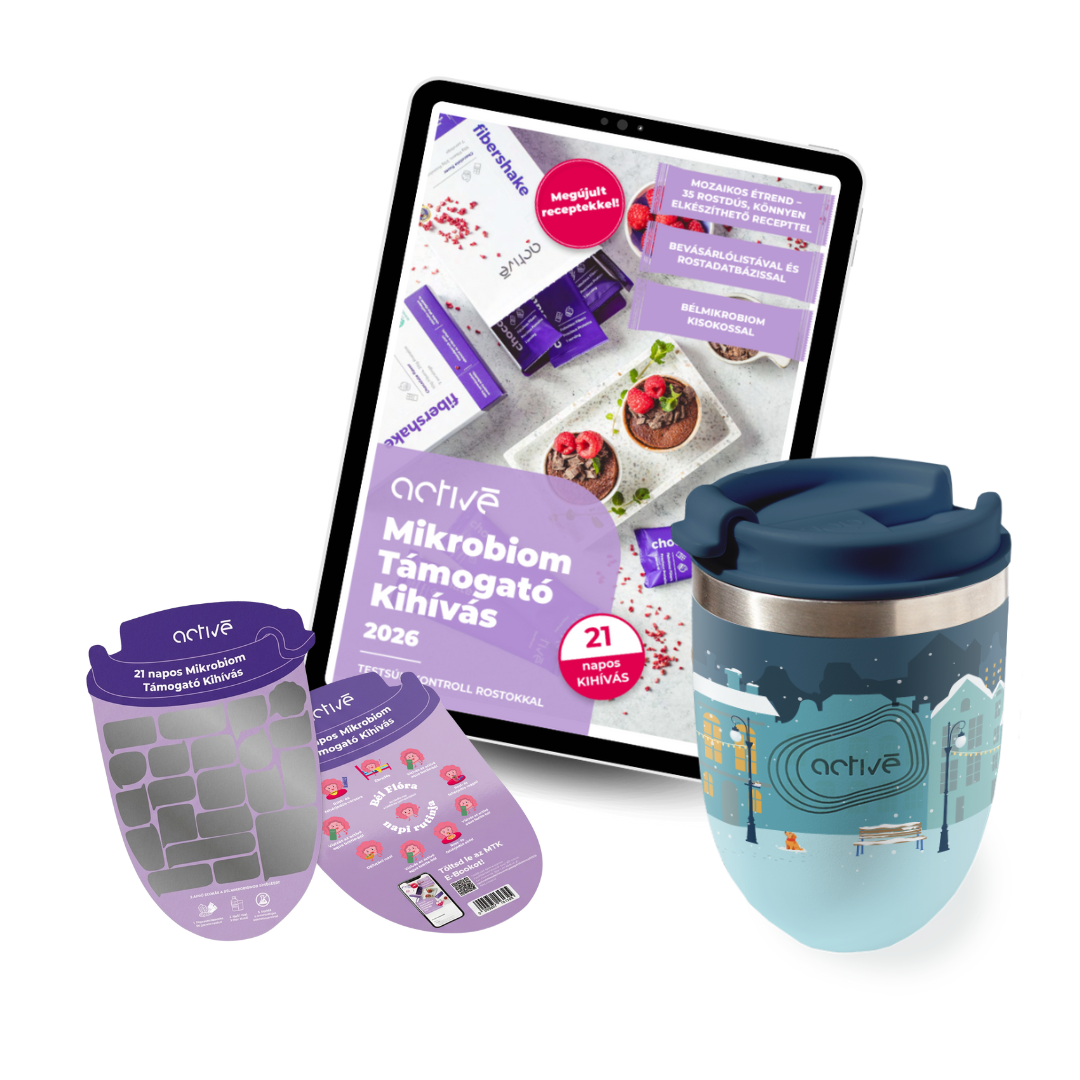 21 napos vegan BASE: FiberShaker + 21 napos Mikrobiom Helyreállító Kihívás ebook + 21 napos kaparós motivációs naptár