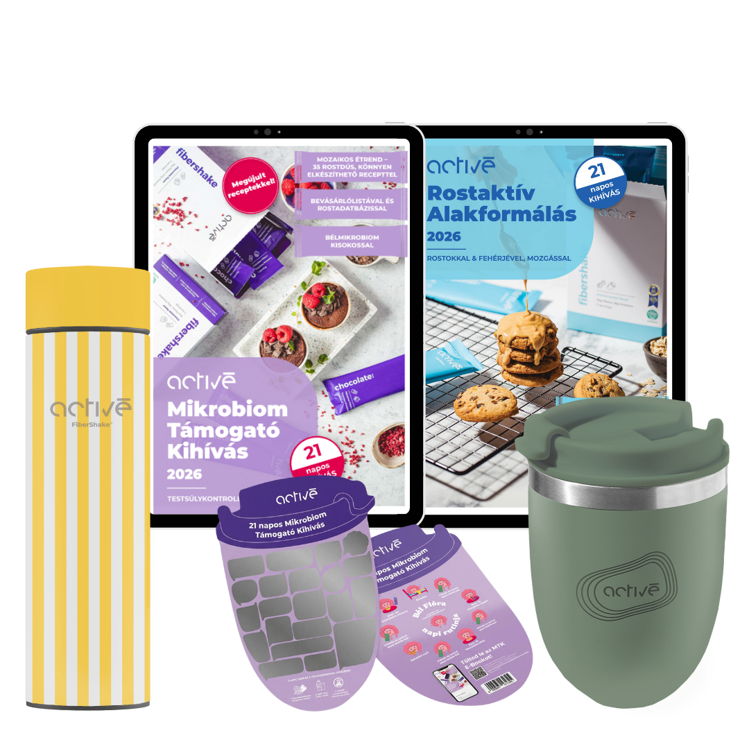 21 napos PLUS: activé FiberShaker + 2 e-book + kaparós motivációs naptár + palack