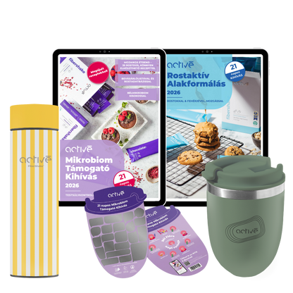 21 napos PLUS: activé FiberShaker + 2 e-book + kaparós motivációs naptár + palack