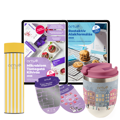 21 napos PLUS: activé FiberShaker + 2 e-book + kaparós motivációs naptár + palack