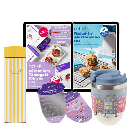 21 napos PLUS: activé FiberShaker + 2 e-book + kaparós motivációs naptár + palack