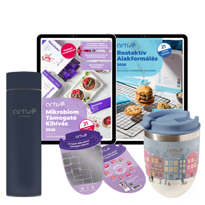 21 napos PLUS: activé FiberShaker + 2 e-book + kaparós motivációs naptár + palack