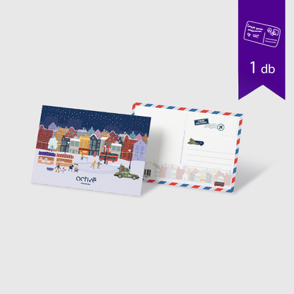 activé Winter City képeslap